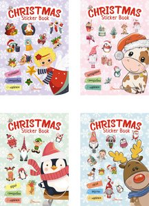 Christmas sticker book. Комплект з 4-х книг